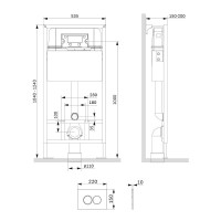 Инсталляция Am.Pm ProC для подвесного унитаза, клавиша черная матовая, I012707.0138