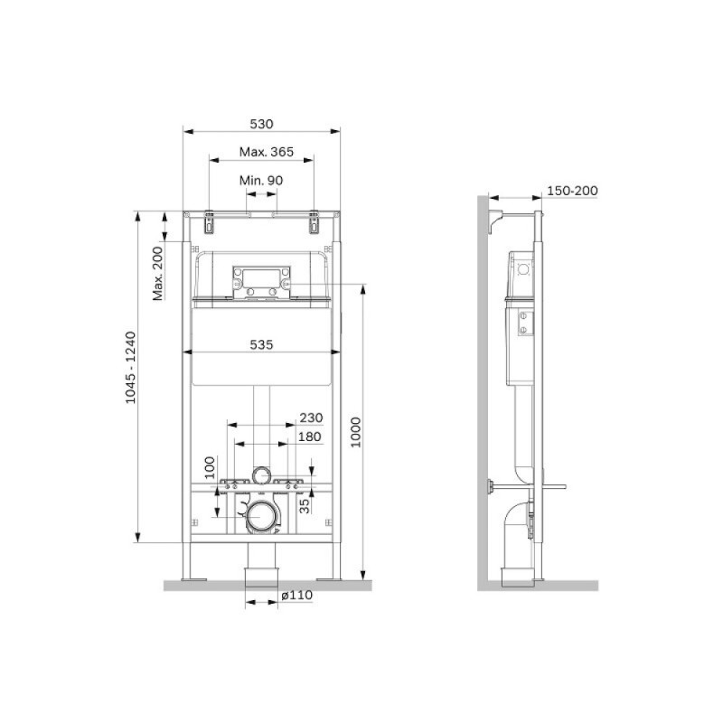 Инсталляция Am.Pm MasterFit, I012710, для подвесного унитаза