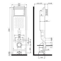 Инсталляция для подвесного унитаза Am.Pm ErgoFit I012711, цвет синий