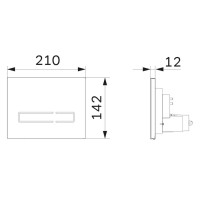 Клавиша Am.Pm Touch Pro I0450A38, сенсорная, стекло, черный глянец