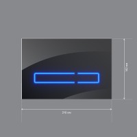 Клавиша Am.Pm Touch Pro I0450A38, сенсорная, стекло, черный глянец