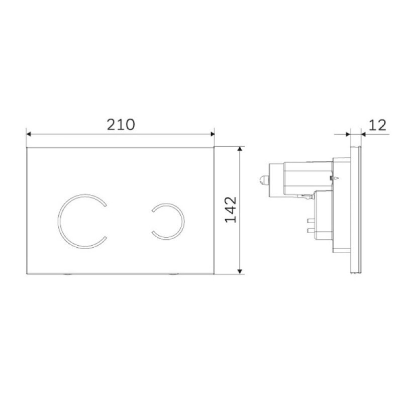 Клавиша Am.Pm Touch Pro I0450B01, сенсорная, стекло, белый глянец