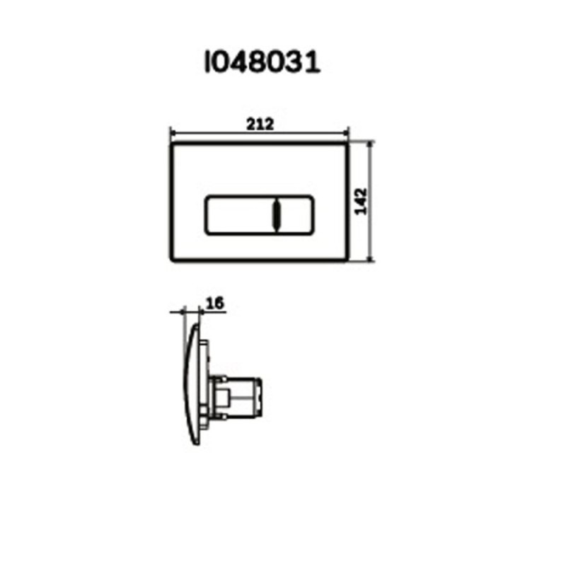 Клавиша Am.Pm Pro M, I048031, пневматическая, никель матовый