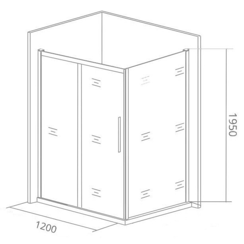 Душевая дверь Good Door Idea WTW-120-C-CH, 120 х 195 см, стекло прозрачное, профиль хром, ИД00002