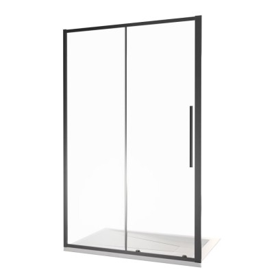 Душевая дверь Good Door Idea WTW-140-C-B, 140 х 195 см, стекло прозрачное, профиль черный, ИД00011