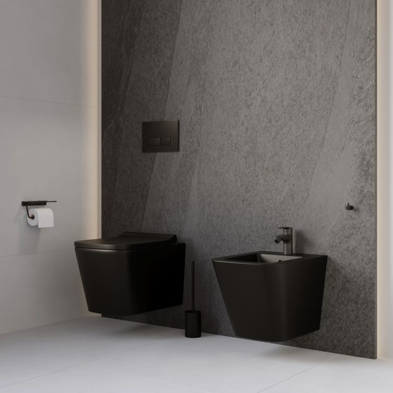 Биде Iddis Bild BILRB02i82 подвесное Черное матовое