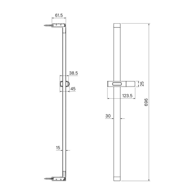 Душевая штанга Iddis Slide SLI70WLi17 Белая матовая