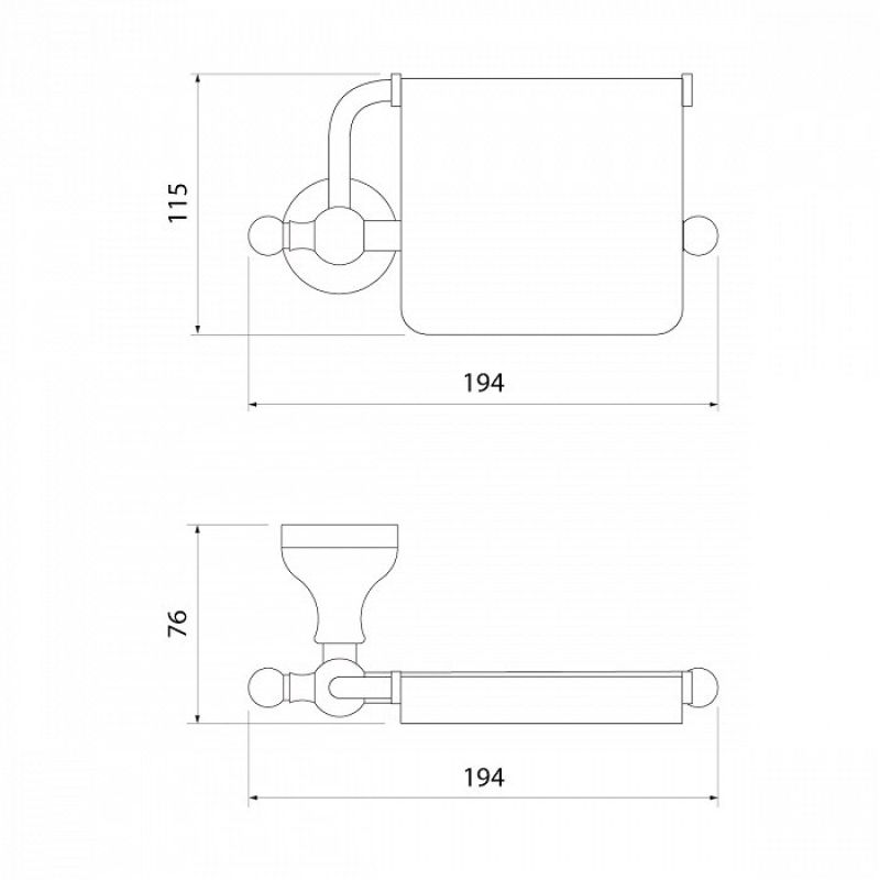 Держатель для туалетной бумаги с крышкой, глянцевый хром, сплав металлов, Retro, IDDIS, RETSSC0i43