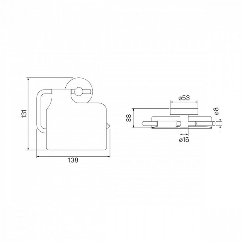 Держатель туалетной бумаги Iddis Sena SENSSC0i43 с крышкой Хром