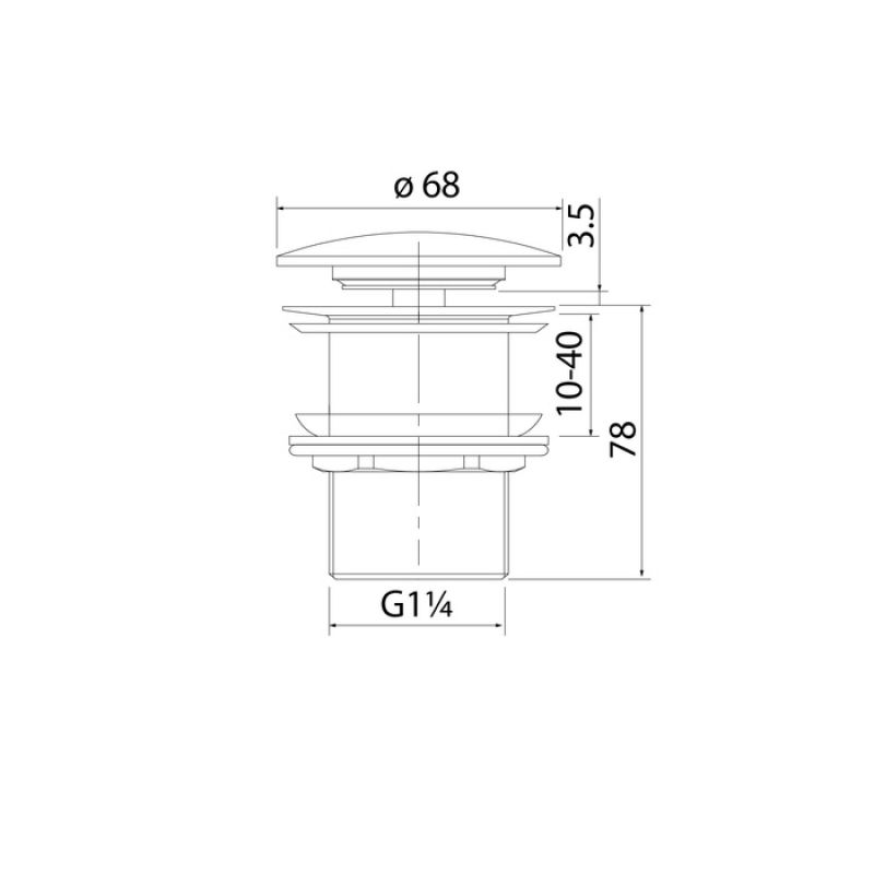 Донный клапан Iddis Optima Home OPHWS00i88 click-clack Белый глянцевый