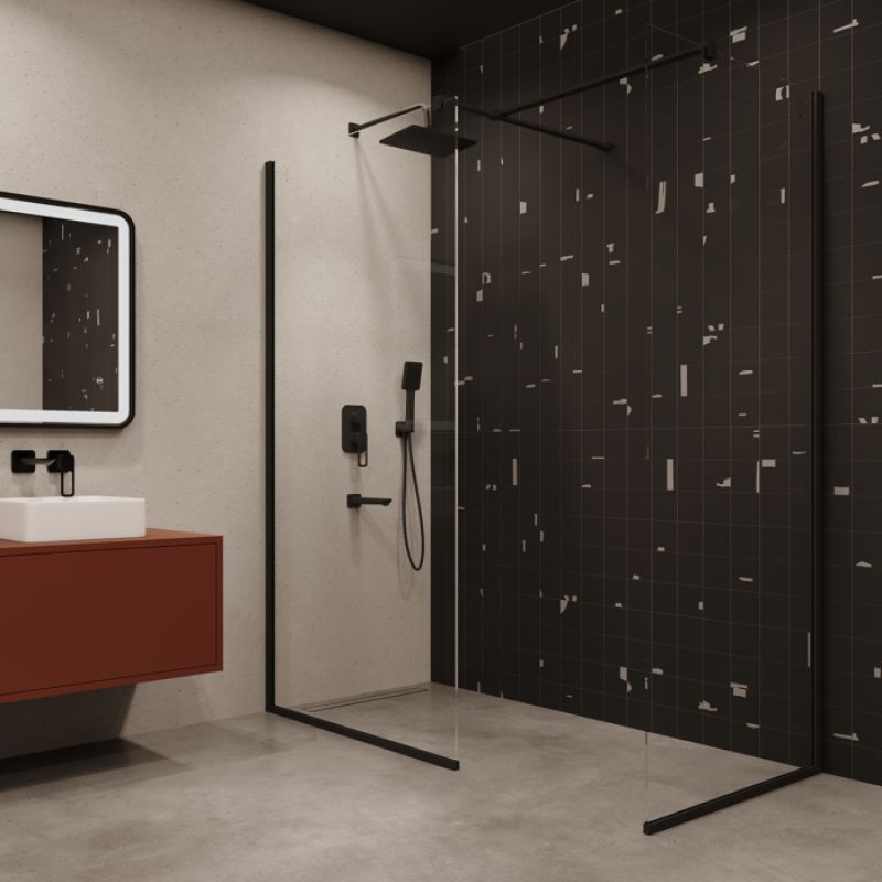 Душевая система Iddis Slide SLIBL03i68 Черная матовая