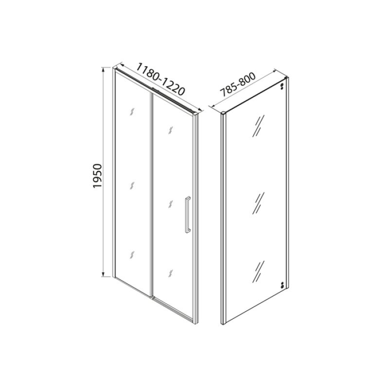 Душевой уголок IDDIS Slide SLI6BS28i23K 120x80 см
