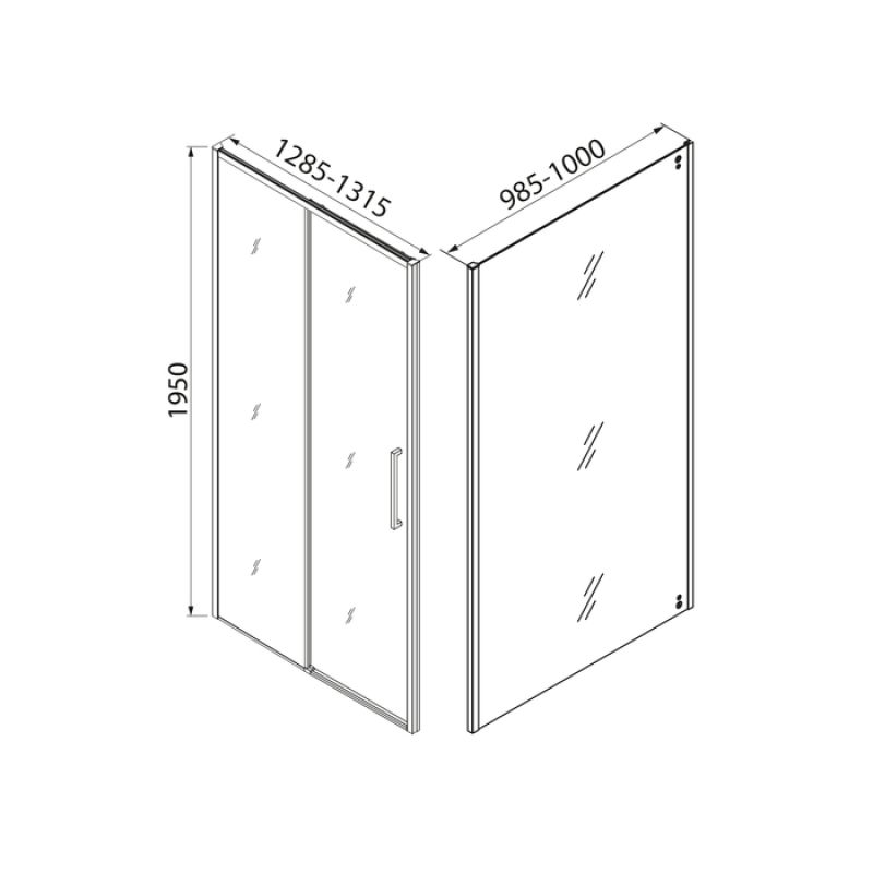 Душевой уголок IDDIS Slide SLI6BS30i23K 130x100 см