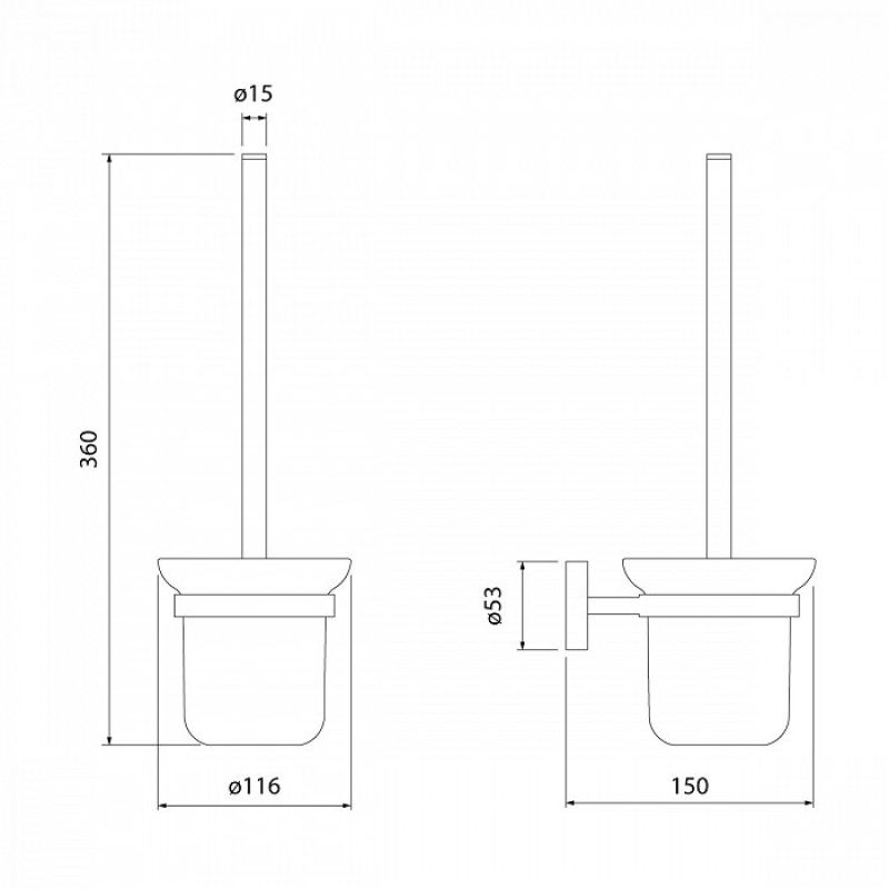 Ершик для унитаза Iddis Sena SENSSG0i47 Хром