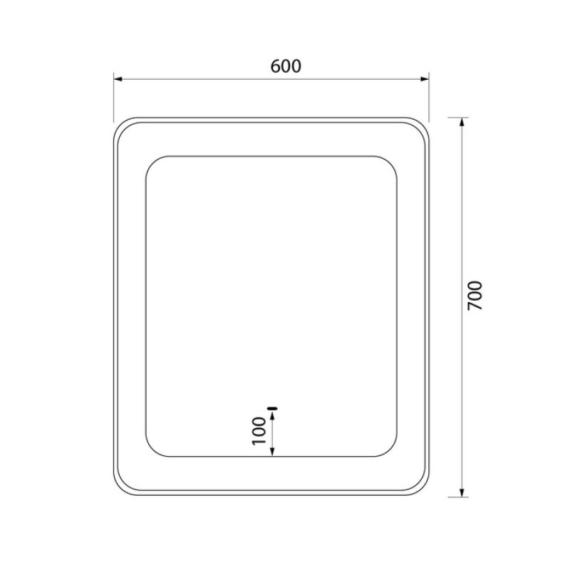 Зеркало Iddis Esper 60 ESP6000i98 с подсветкой Белое матовое c сенсорным выключателем и диммером
