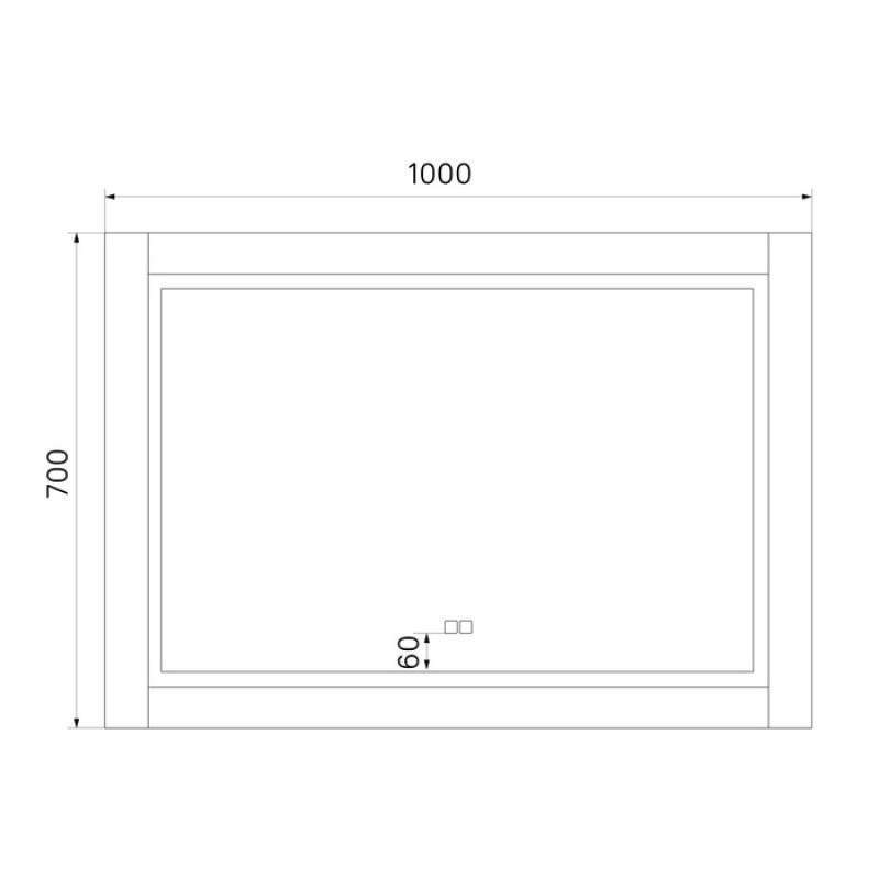 Зеркало Iddis Oxford 100 ЗЛП112 с подсветкой Белое