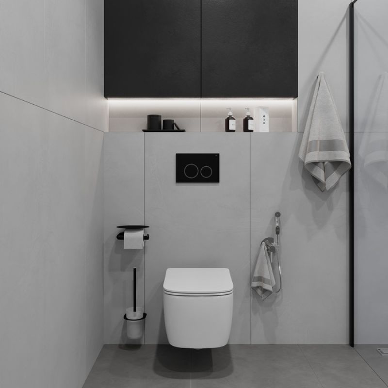 Клавиша смыва Iddis Unifix UNI03BCi77 Черная