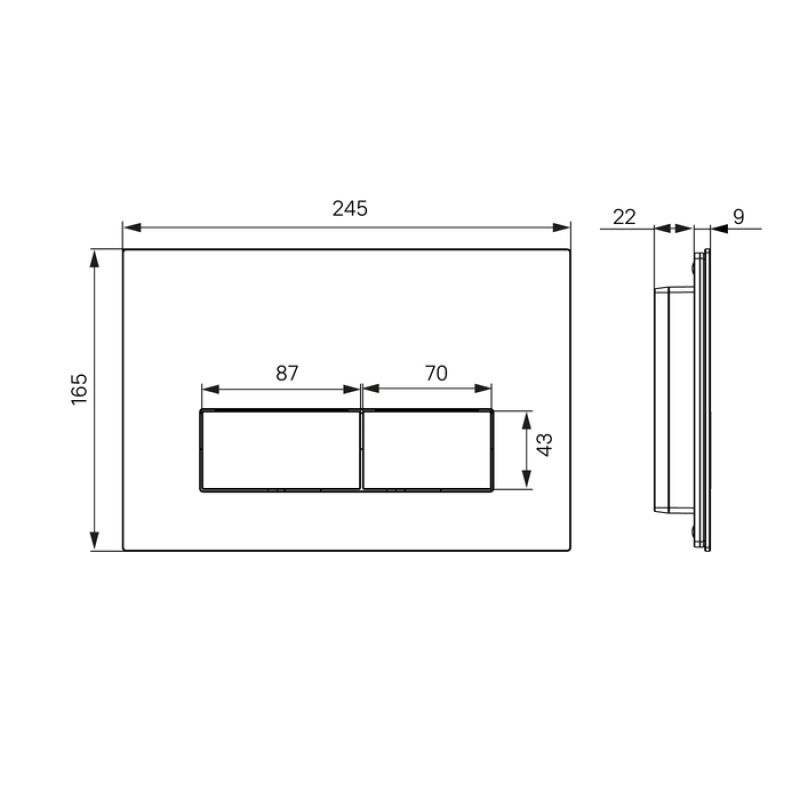 Клавиша смыва Iddis Uniglass UNG02WCi77 Белая Хром