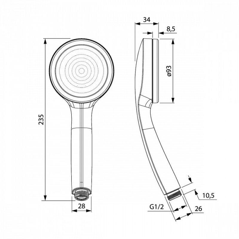 Душевая лейка IDDIS SpaHome SPA1F00i18