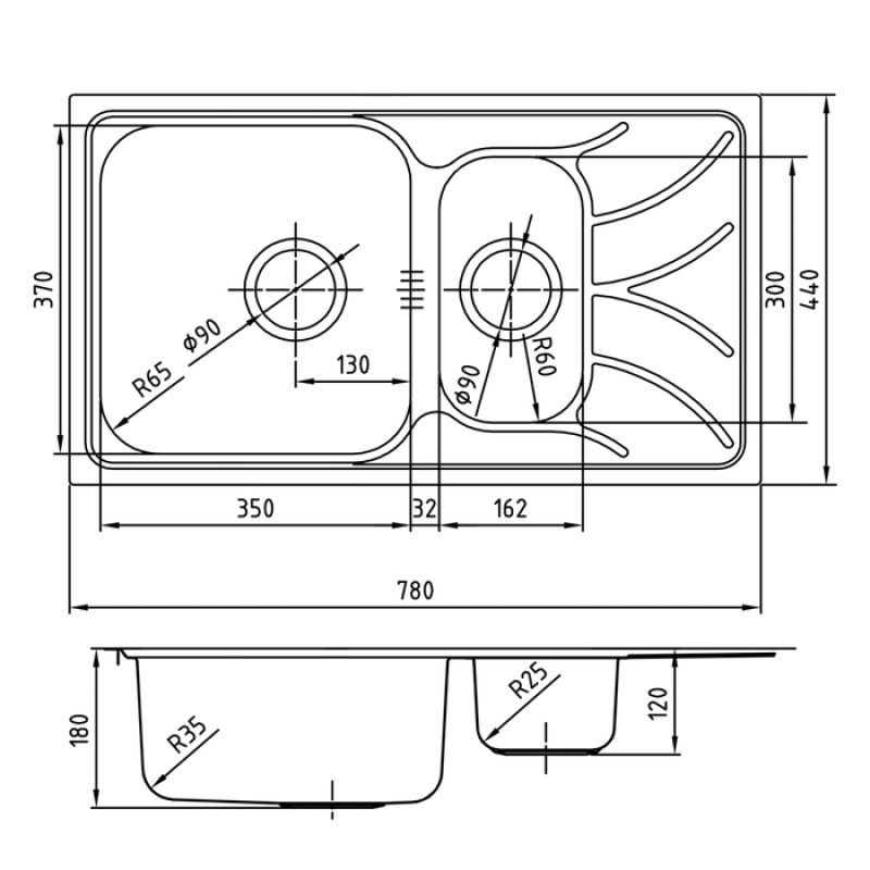 Кухонная мойка Iddis Arro S 78 ARR78S1i77S Сатин