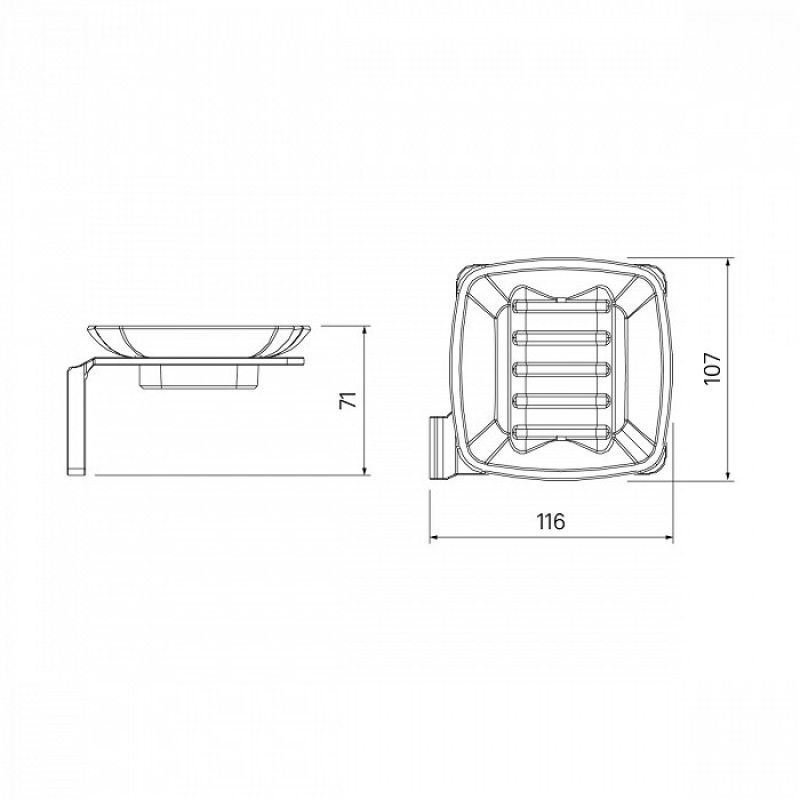 Мыльница Iddis Slide SLIBSG0i42 Черная