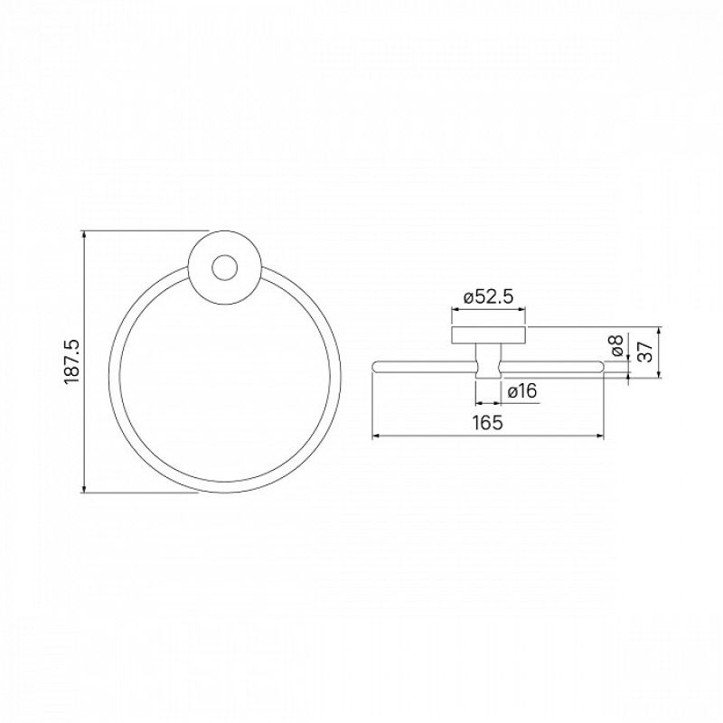 Кольцо для полотенец Iddis Sena SENSSO0i51 Хром