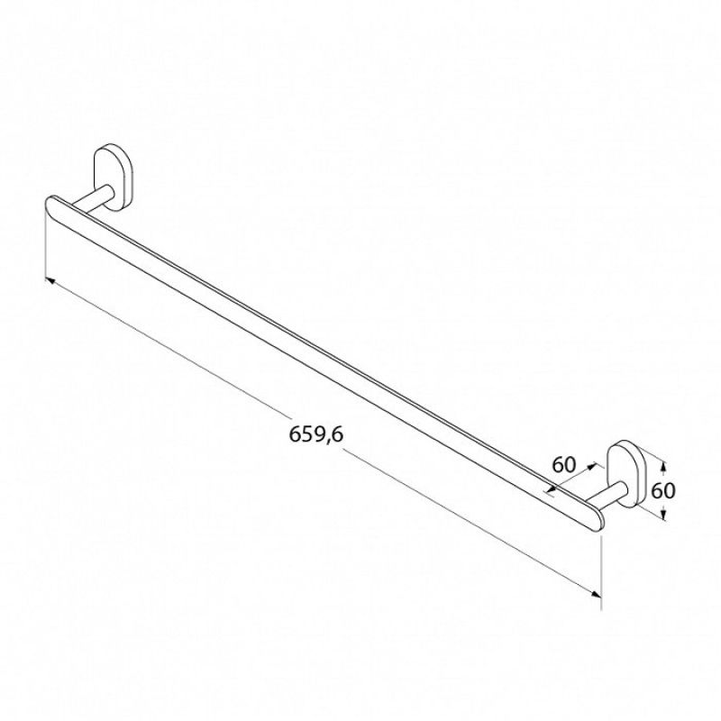 Полотенцесушитель одинарный, латунь, Mirro Plus, IDDIS, MRPSB10i49