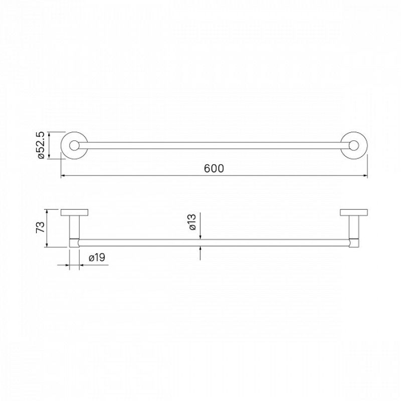 Полотенцедержатель Iddis Sena SENSS10i49 Хром
