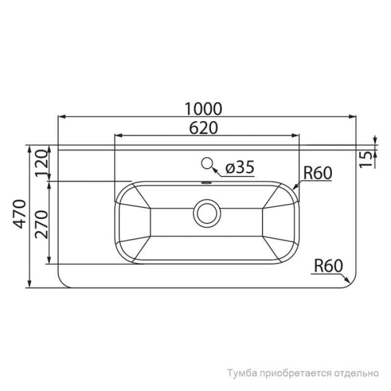 Раковина Iddis IDDIS 0101000i28 Белая