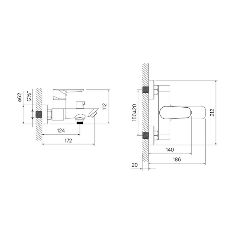 Смеситель для ванны Iddis Cloud CLOSB02i02WA Хром