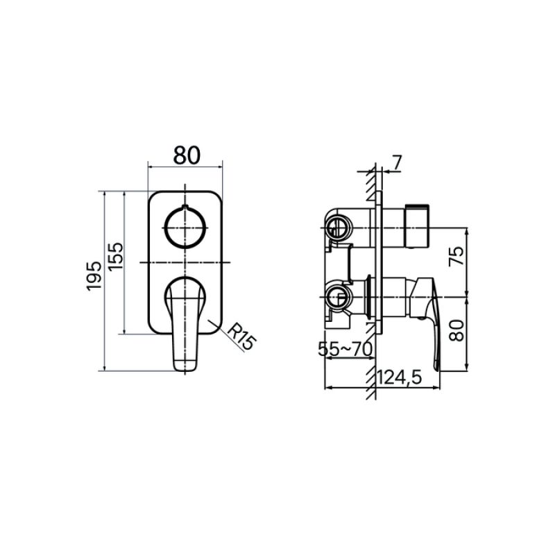 Смеситель для душа Iddis Ray RAYSB00i68 Хром