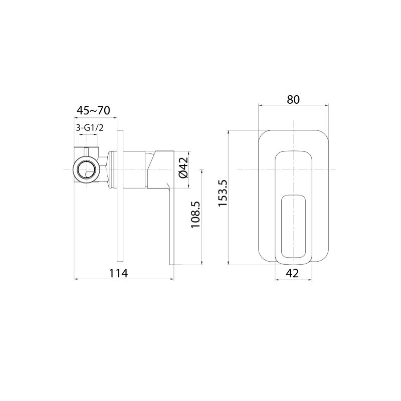 Смеситель для душа Iddis Slide SLIBL00i66 Черный матовый