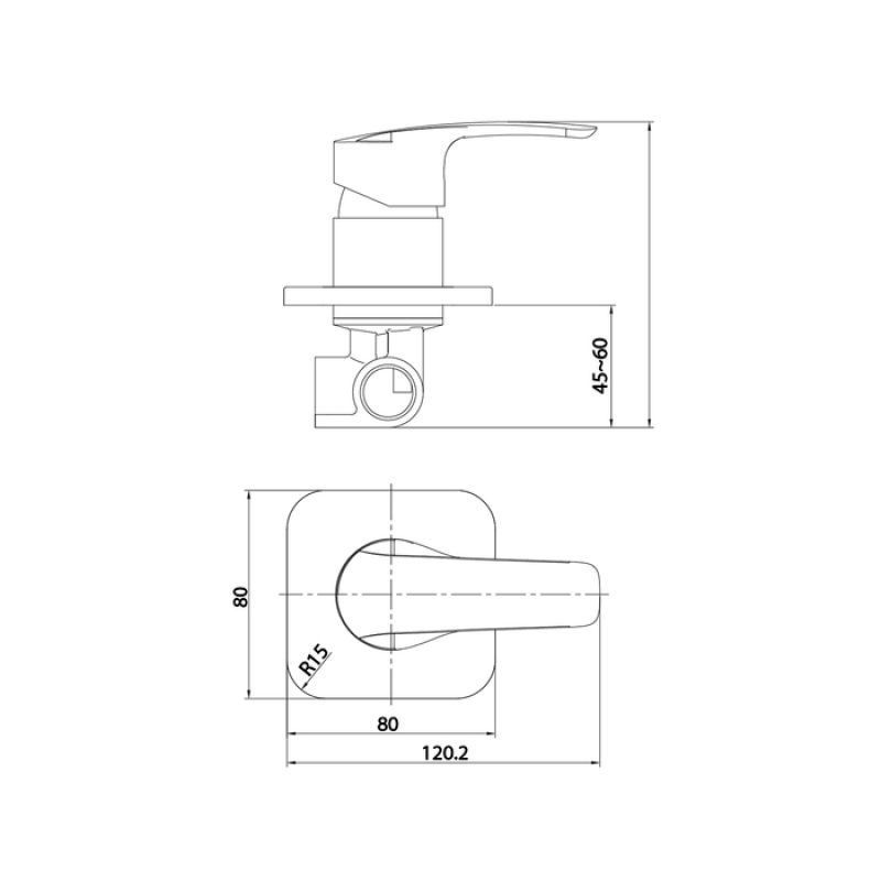 Смеситель для душа Iddis Ray RAYBL00i66 Черный матовый