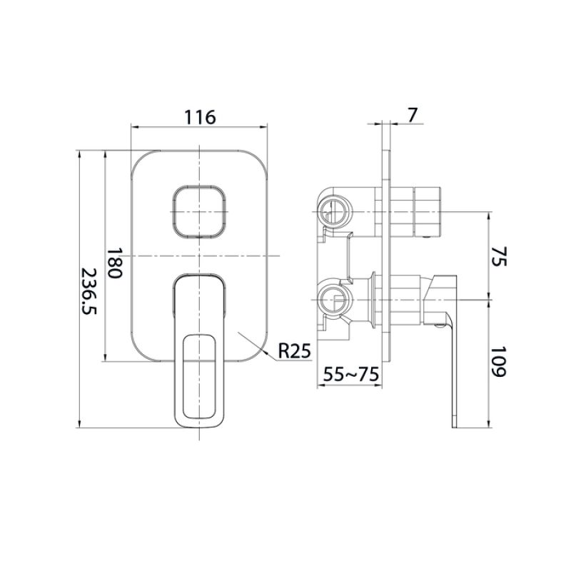 Смеситель для душа Iddis Slide SLISB00i68 Хром