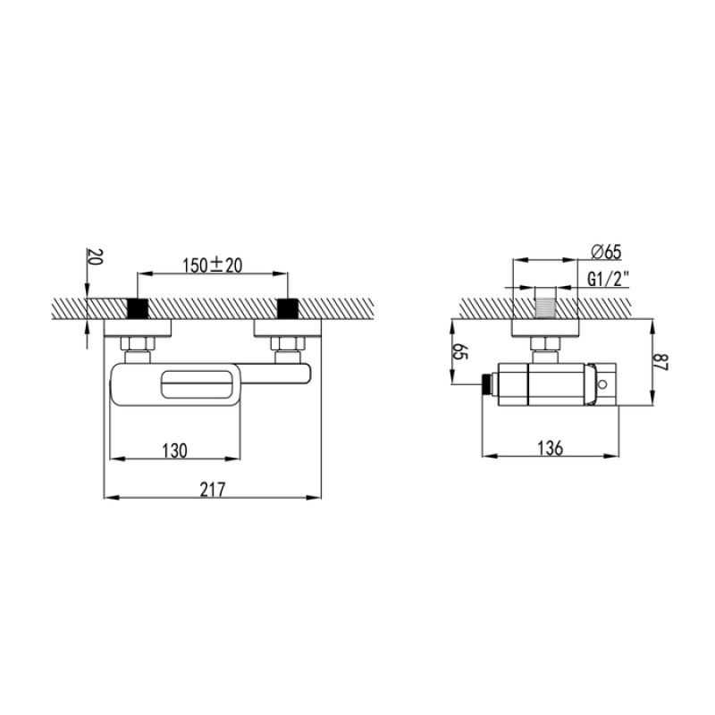 Смеситель для ванны Iddis Slide SLIBL00i02 Черный