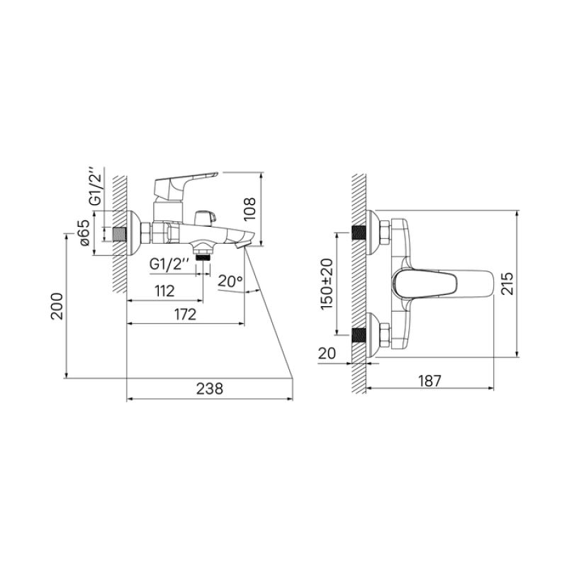 Смеситель для ванны Iddis Zodiac ZODSB02i02 Хром