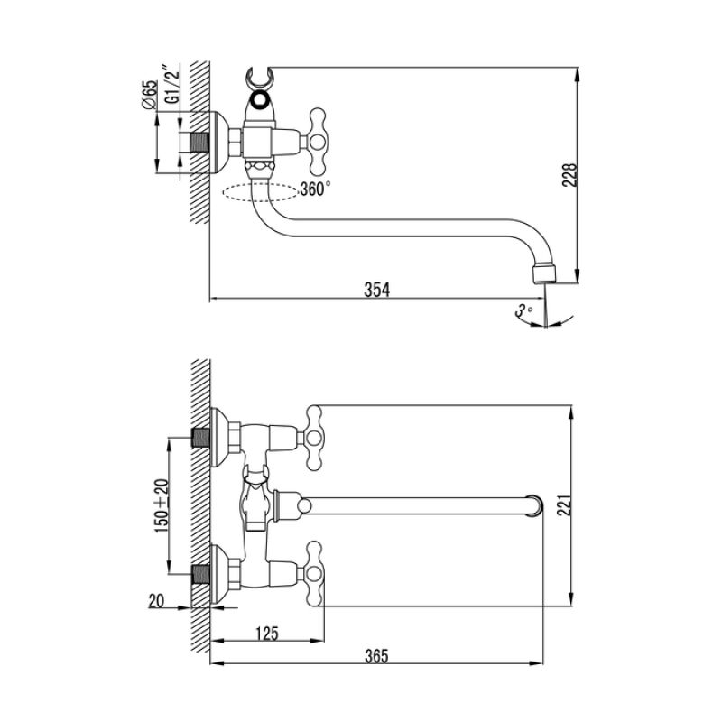 Смеситель для ванны Iddis Jeals JE2SBL0I10 универсальный Хром