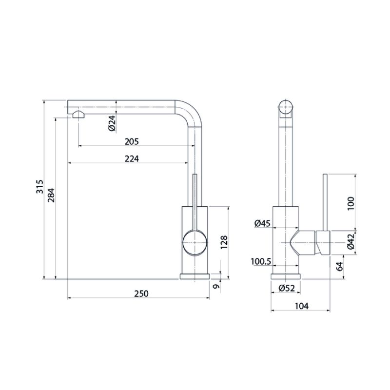 Смеситель для кухни Iddis Rule RULSTL0i05 Сталь