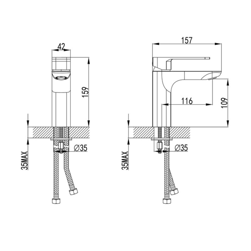 Смеситель для раковины Iddis Slide SLIGM00i01 Графит