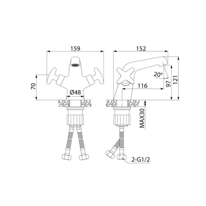 Смеситель для раковины Iddis Acros ACRSB00i01 Хром