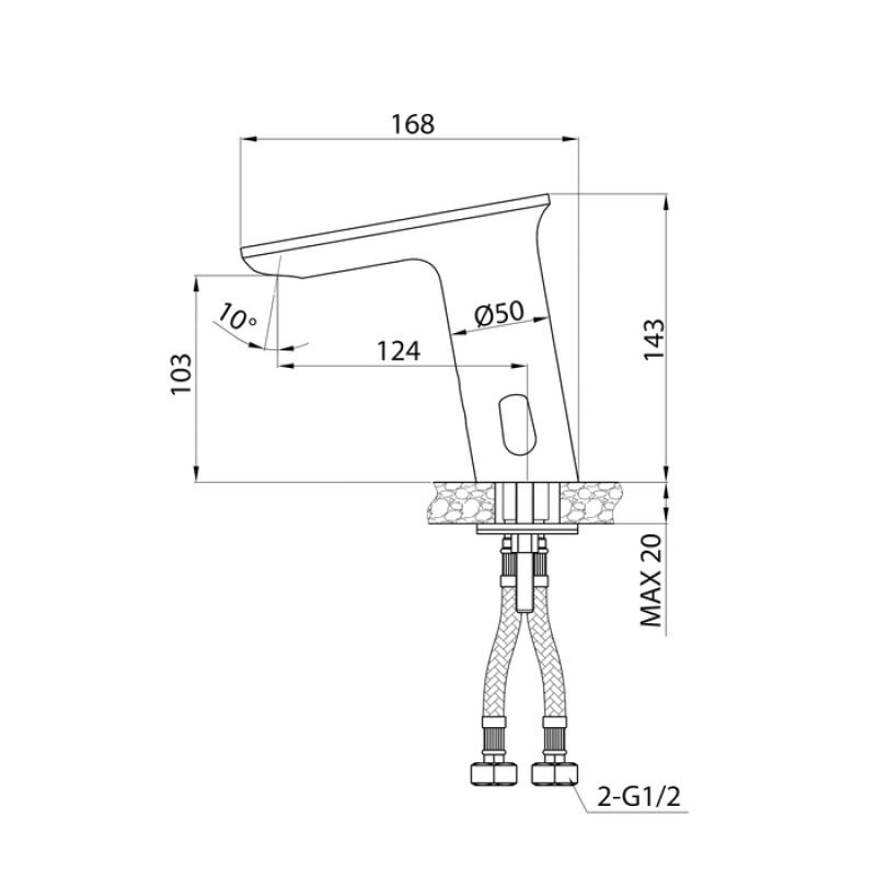 Смеситель для раковины Iddis Pulse PULSBS2i86 Хром глянцевый