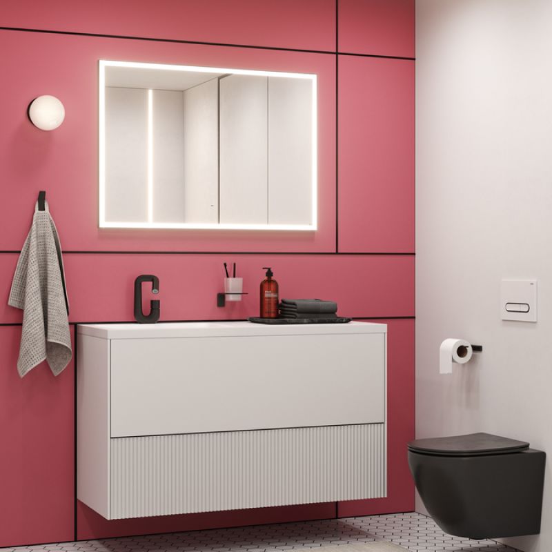 Смеситель для раковины Iddis Twist TWIBLBTi01 Черный матовый