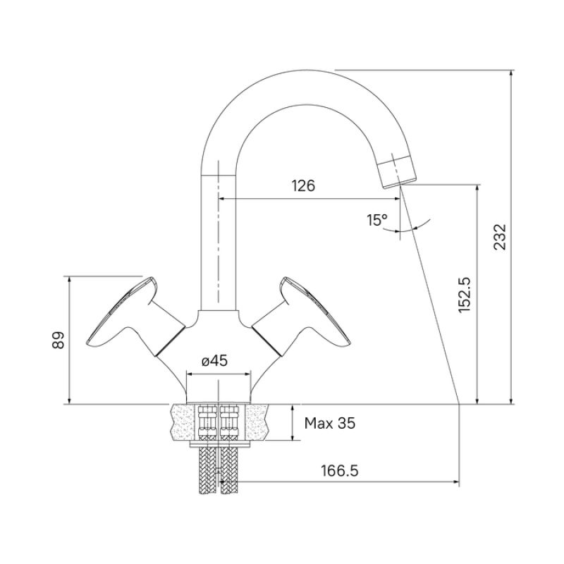 Смеситель для раковины Iddis Copter COPSB00i01 Хром