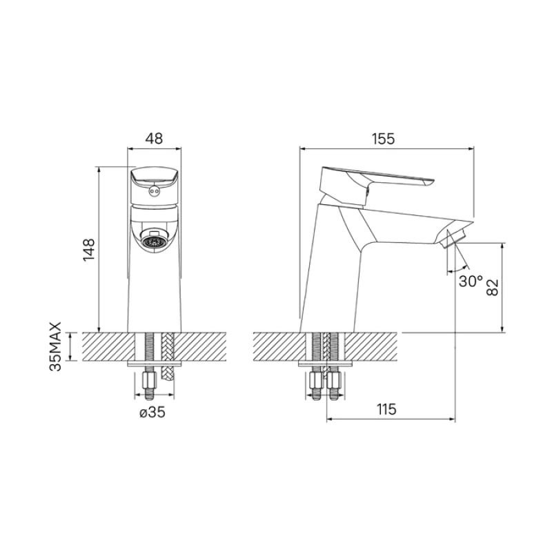 Смеситель для раковины Iddis Cloud CLOSB00i01 Хром