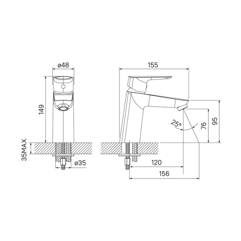 Смеситель для раковины Iddis Vibe VIBSB00i01 Хром