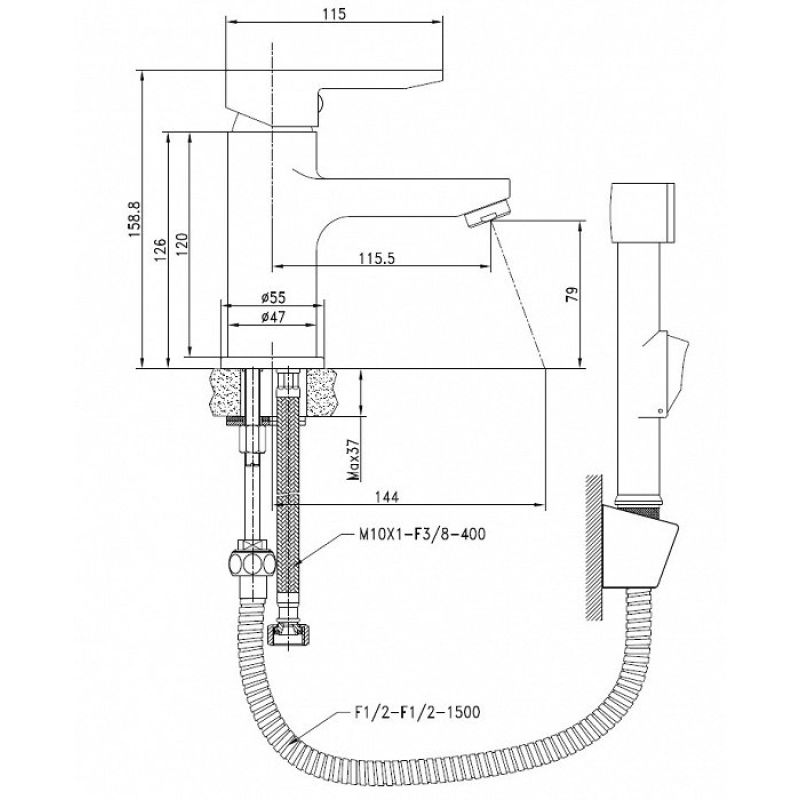 Смеситель для раковины Iddis Sena SENSB00i08 Хром