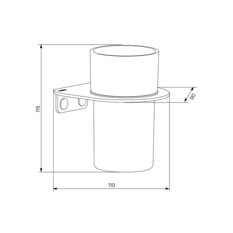 Стакан для зубных щеток Iddis NOAWTG0i45 Белый матовый