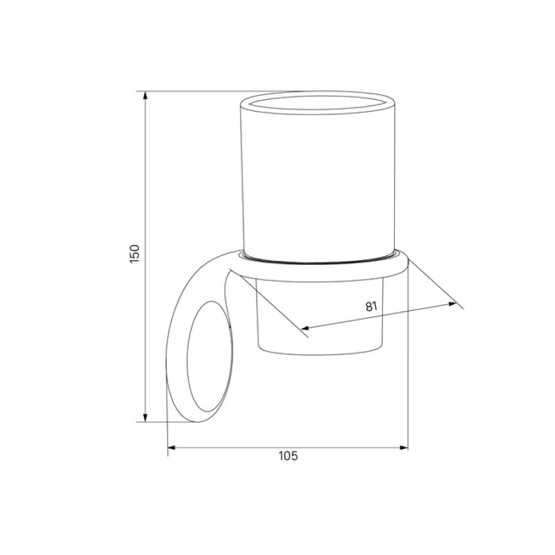 Стакан для зубных щеток Iddis Oldie OLDBRC1i45 Бронза Белый