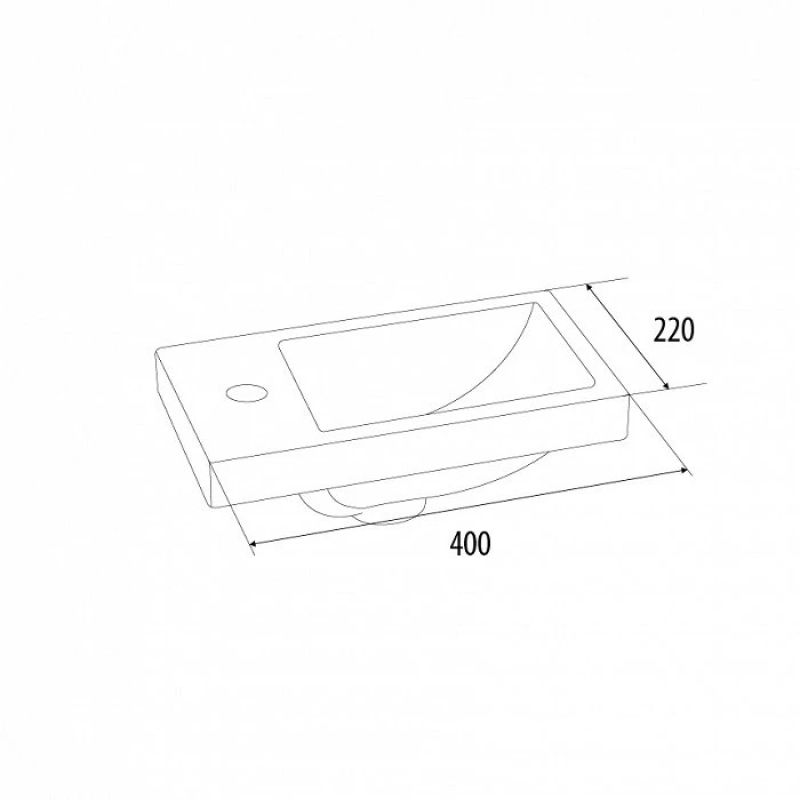 Тумба с раковиной Iddis Torr 40 подвесная Белая