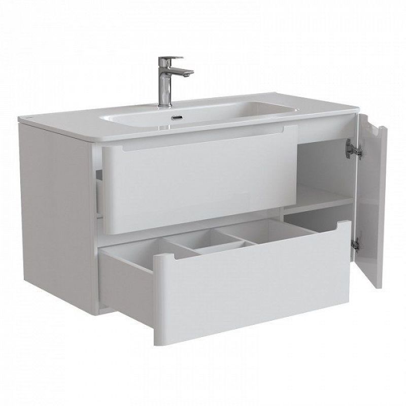 Тумба с раковиной Iddis Edifice 100 подвесная Белая